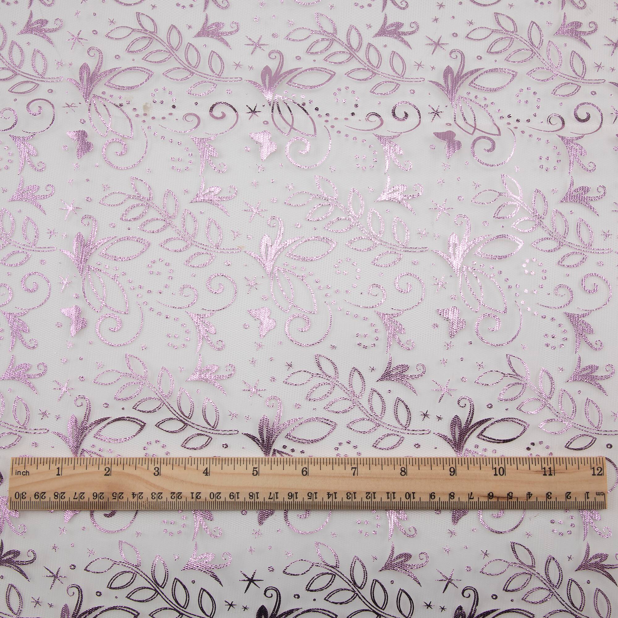 Wyla Light Pink Butterfly Mesh Polyester Fabric